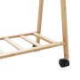 Perchero con estantes y ruedas 106x34x106,5 cm bambú de , Organizadores de vestidores y perchas de barra - Ref: Foro24-400890...