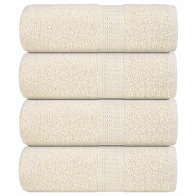 Toallas invitados 4 uds 100% algodón crema 30x50 cm 360 gsm de , Toallas - Ref: Foro24-136996, Precio: 17,55 €, Descuento: %