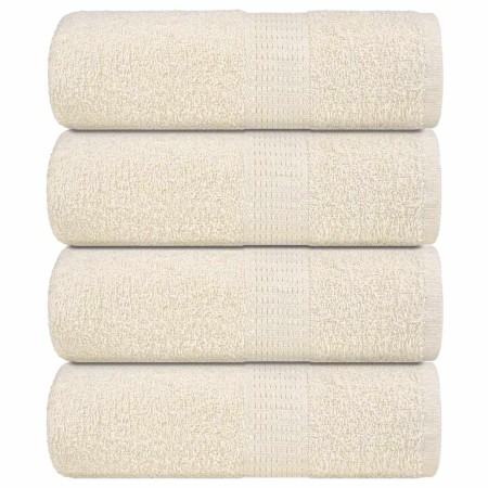Toallas invitados 4 uds 100% algodón crema 30x50 cm 360 gsm de , Toallas - Ref: Foro24-136996, Precio: 17,55 €, Descuento: %