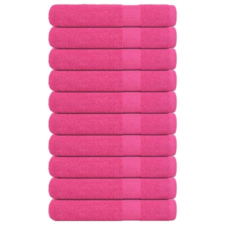 Toallas 10 uds 100% algodón rosa 100x200 cm 600 gsm de , Toallas - Ref: Foro24-137060, Precio: 132,51 €, Descuento: %