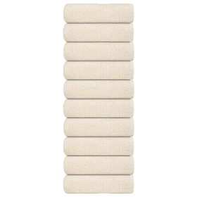 Toallas 10 uds 100% algodón crema 30x30 cm 360 gsm de , Toallas - Ref: Foro24-136994, Precio: 22,39 €, Descuento: %
