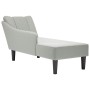 Chaise longue con reposabrazos derecho terciopelo gris claro de , Divanes - Ref: Foro24-4009792, Precio: 115,30 €, Descuento: %