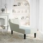 Chaise longue con reposabrazos derecho terciopelo gris claro de , Divanes - Ref: Foro24-4009792, Precio: 115,30 €, Descuento: %
