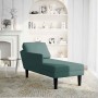 Tumbona almohada y reposabrazo derecho terciopelo verde oscuro de , Divanes - Ref: Foro24-4009809, Precio: 116,68 €, Descuent...