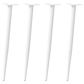 Patas para mesa de centro cónicas 4 uds acero blanco 72-73 cm de , Patas para mesas - Ref: Foro24-4012517, Precio: 60,54 €, D...