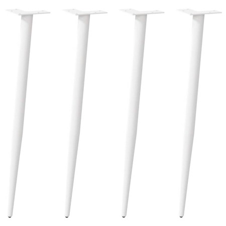 Patas para mesa de centro cónicas 4 uds acero blanco 72-73 cm de , Patas para mesas - Ref: Foro24-4012517, Precio: 60,54 €, D...