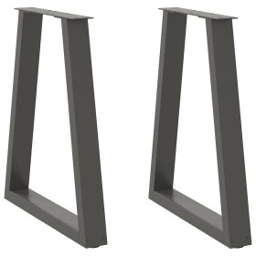 Patas para mesa de centro en forma de V 2 uds antracita acero de , Patas para mesas - Ref: Foro24-4012562, Precio: 96,49 €, D...