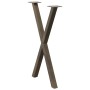 Patas para mesa comedor forma X 2uds acero natural 57x(72-73)cm de , Patas para mesas - Ref: Foro24-4012915, Precio: 59,12 €,...