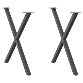 Patas para mesa de comedor en forma de X 2 uds antracita acero de , Patas para mesas - Ref: Foro24-4012922, Precio: 58,65 €, ...