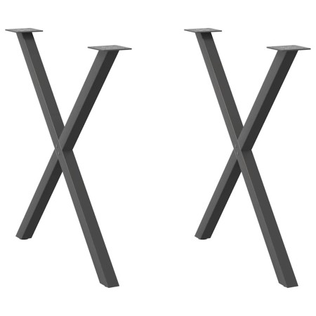 Patas para mesa de comedor en forma de X 2 uds antracita acero de , Patas para mesas - Ref: Foro24-4012922, Precio: 58,65 €, ...