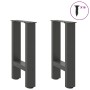 Patas de mesa de centro acero antracita 2 uds 28x(42-43) cm de , Patas para mesas - Ref: Foro24-4013274, Precio: 56,35 €, Des...