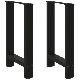 Patas de mesa de centro acero negro 2 uds 60x(72-73) cm de , Patas para mesas - Ref: Foro24-4013304, Precio: 73,41 €, Descuen...