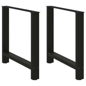 Patas de mesa de centro acero negro 2 uds 80x(72-73) cm de , Patas para mesas - Ref: Foro24-4013312, Precio: 80,78 €, Descuen...