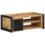 Mesa de centro de madera maciza de mango rugosa 90x50x36 cm de , Mesas de centro - Ref: Foro24-4013553, Precio: 211,82 €, Des...