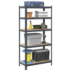 Estantería resistente 5 niveles madera contrachapada de , Estanterías industriales - Ref: Foro24-4016959, Precio: 65,32 €, De...