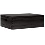 Caja de madera tapa y asas madera maciza pino negra 40x30x13 cm de , Cestas para almacenaje - Ref: Foro24-4017397, Precio: 30...