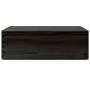Caja de madera tapa y asas madera maciza pino negra 40x30x13 cm de , Cestas para almacenaje - Ref: Foro24-4017397, Precio: 30...