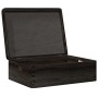 Caja de madera tapa y asas madera maciza pino negra 40x30x13 cm de , Cestas para almacenaje - Ref: Foro24-4017397, Precio: 30...