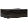 Caja de madera con tapa madera maciza de pino negra 40x30x13 cm de , Cestas para almacenaje - Ref: Foro24-4017395, Precio: 37...