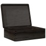 Caja de madera con tapa madera maciza de pino negra 40x30x13 cm de , Cestas para almacenaje - Ref: Foro24-4017395, Precio: 37...