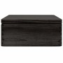 Caja de madera con tapa madera maciza de pino negra 40x30x13 cm de , Cestas para almacenaje - Ref: Foro24-4017395, Precio: 37...