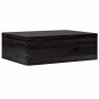 Caja de madera con tapa madera maciza de pino negra 40x30x13 cm de , Cestas para almacenaje - Ref: Foro24-4017395, Precio: 37...