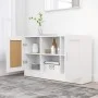 Aparador de madera contrachapada blanco 120x30,5x70 cm de vidaXL, Aparadores - Ref: Foro24-802777, Precio: 92,69 €, Descuento: %