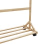 Perchero con ganchos y ruedas 100x35x157 cm bambú de , Organizadores de vestidores y perchas de barra - Ref: Foro24-4008915, ...