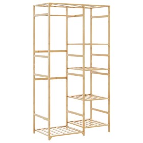 Perchero con estantes bambú 100x50x184,5 cm de , Organizadores de vestidores y perchas de barra - Ref: Foro24-4008920, Precio...