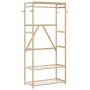 Perchero con estantes bambú 80x40x175 cm de , Organizadores de vestidores y perchas de barra - Ref: Foro24-4008922, Precio: 7...