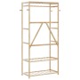 Perchero con estantes bambú 80x40x175 cm de , Organizadores de vestidores y perchas de barra - Ref: Foro24-4008922, Precio: 7...