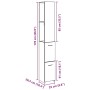 Armario de baño madera contrachapada madera vieja 25x25x170 cm de , Muebles de baño - Ref: Foro24-856652, Precio: 76,05 €, De...