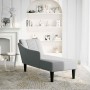 Chaise longue con reposabrazos derecho tela gris claro de , Divanes - Ref: Foro24-4009800, Precio: 164,37 €, Descuento: %