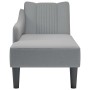 Chaise longue con reposabrazos derecho tela gris claro de , Divanes - Ref: Foro24-4009800, Precio: 164,37 €, Descuento: %