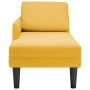 Chaise longue con cojín de tela de pana amarillo claro de , Divanes - Ref: Foro24-4009821, Precio: 151,24 €, Descuento: %