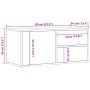 Mueble de TV madera de ingeniería roble artisan 80x34x35,5 cm de , Muebles TV - Ref: Foro24-856011, Precio: 76,91 €, Descuent...