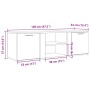 Mueble de TV madera contrachapada envejecida 120x34x37 cm de , Muebles TV - Ref: Foro24-855974, Precio: 84,16 €, Descuento: %