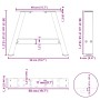 Patas de mesa de centro forma A 2uds acero 50x(30-31) cm de , Patas para mesas - Ref: Foro24-4012819, Precio: 59,91 €, Descue...