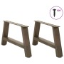 Patas de mesa de centro forma A 2uds acero 70x(30-31) cm de , Patas para mesas - Ref: Foro24-4012827, Precio: 67,65 €, Descue...