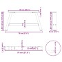 Patas de mesa de centro forma A 2uds acero 70x(30-31) cm de , Patas para mesas - Ref: Foro24-4012827, Precio: 67,65 €, Descue...