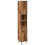 Armario de baño madera contrachapada envejecida 30x30x179 cm de , Muebles de baño - Ref: Foro24-856140, Precio: 95,09 €, Desc...