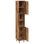 Armario de baño madera contrachapada envejecida 30x30x179 cm de , Muebles de baño - Ref: Foro24-856140, Precio: 95,09 €, Desc...