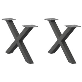 Patas de mesa centro forma X 2uds acero antracita 50x(30-31) cm de , Patas para mesas - Ref: Foro24-4012878, Precio: 55,62 €,...