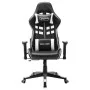 Silla de gaming de cuero sintético negro y blanco de vidaXL, Sillones para videojuegos - Ref: Foro24-20507, Precio: 180,36 €,...