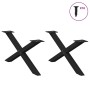 Patas de mesa de centro forma X 2uds acero negro 70x(30-31) cm de , Patas para mesas - Ref: Foro24-4012884, Precio: 59,87 €, ...