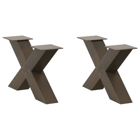 Patas de mesa de centro forma X 2uds acero natural 60x(30-31) cm de , Patas para mesas - Ref: Foro24-4012943, Precio: 88,62 €...