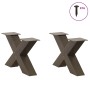 Patas de mesa de centro forma X 2uds acero natural 60x(30-31) cm de , Patas para mesas - Ref: Foro24-4012943, Precio: 88,62 €...