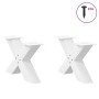 Patas de mesa de centro forma X 2uds acero blanco 60x(30-31) cm de , Patas para mesas - Ref: Foro24-4012941, Precio: 87,92 €,...