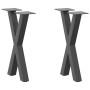 Patas para mesa de centro en forma de X 2 uds antracita acero de , Patas para mesas - Ref: Foro24-4012890, Precio: 57,74 €, D...