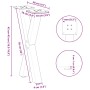 Patas de mesa de centro forma X 2uds acero negro 38x(42-43) cm de , Patas para mesas - Ref: Foro24-4012892, Precio: 43,58 €, ...